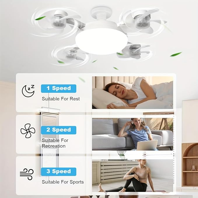 F4: Versatile Fan & Light Combo for Multiple Uses