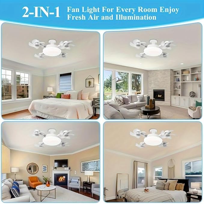F4: Versatile Fan & Light Combo for Multiple Uses