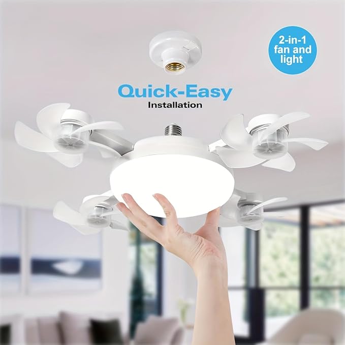 F4: Versatile Fan & Light Combo for Multiple Uses
