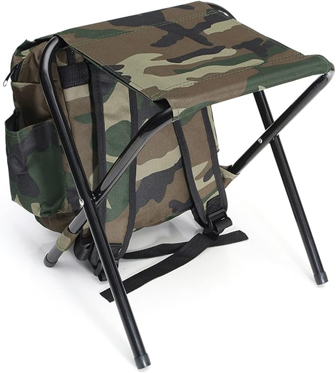 Collapsible Camping Chair - Portable & Lightweight Foldable Seat.